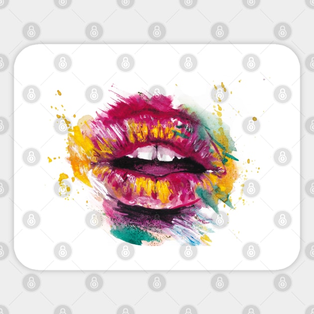 Rainbow Lips Sticker by xxdoriana